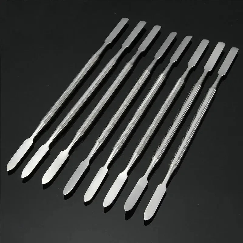5/10Pcs Stainless Steel Mixing Spatula Tool Spatuler Rod Dental Nail Art Makeup Foundation Eyeshadow Mixing Stick Color Tools