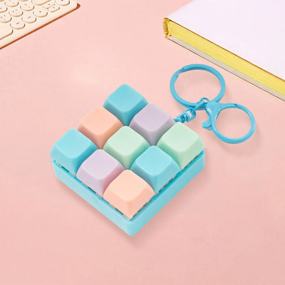 Nine-key Tetris Fingertip Pressing Key Keychain Adult Stress-relieving Finger Keyboard Game Key Chain Stress-relieving Magic Toy