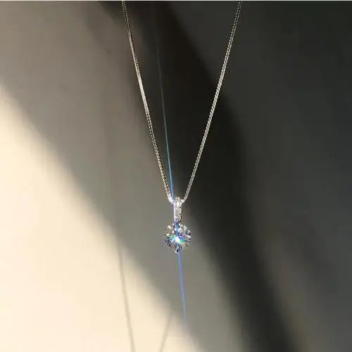Shiny Zircon Star Necklace for Women Fairy Crystal Pendant Necklace Delicate Collar Chain Anniversary Jewelry Gift Accessories