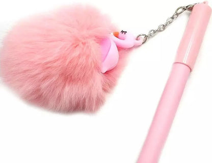 1pc Beautiful Pink Flamingo Gel Pen Plush Swan Pens for School Writing Girl Gifts Kawaii Neutral Office Supplies Stationery