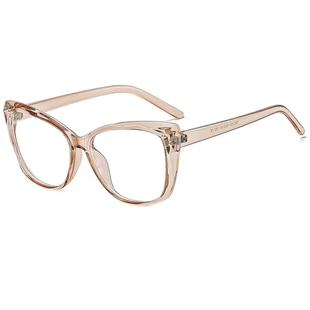 New Fashion Vintage Gradient Eyeglasses For Nearsightedness Anti Blue Light Myopia 2022 Unique Transparent Cat Eye Glasses Frame