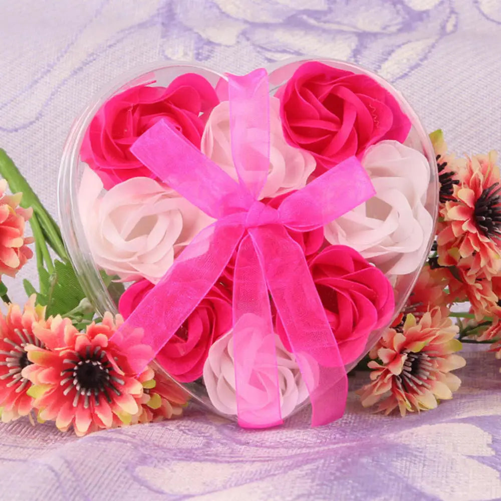 3/6/9 Heads Rose Soap Flower Bouquet Valentine'S Day Artificial Flower Bouquet Gift Women/Men Valentine Day Gift Wedding Decor