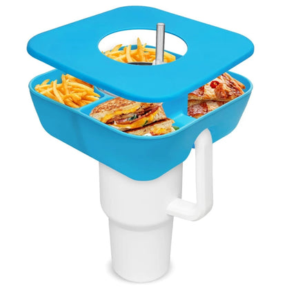 New Silicone Snack Bowl with Cover for Stanley 40oz Divided Snack Tray 4 Divided Snack Plates Stanley Cup Accessories 1PC