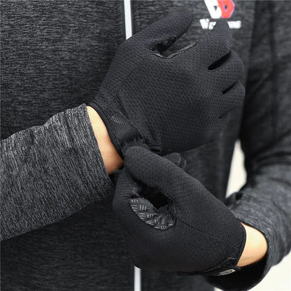 WEST BIKING Summer Cycling Gloves Full Finger MTB Bike Gloves Touch Screen Non Slip Silicone Palm Driving Riding Gloves
