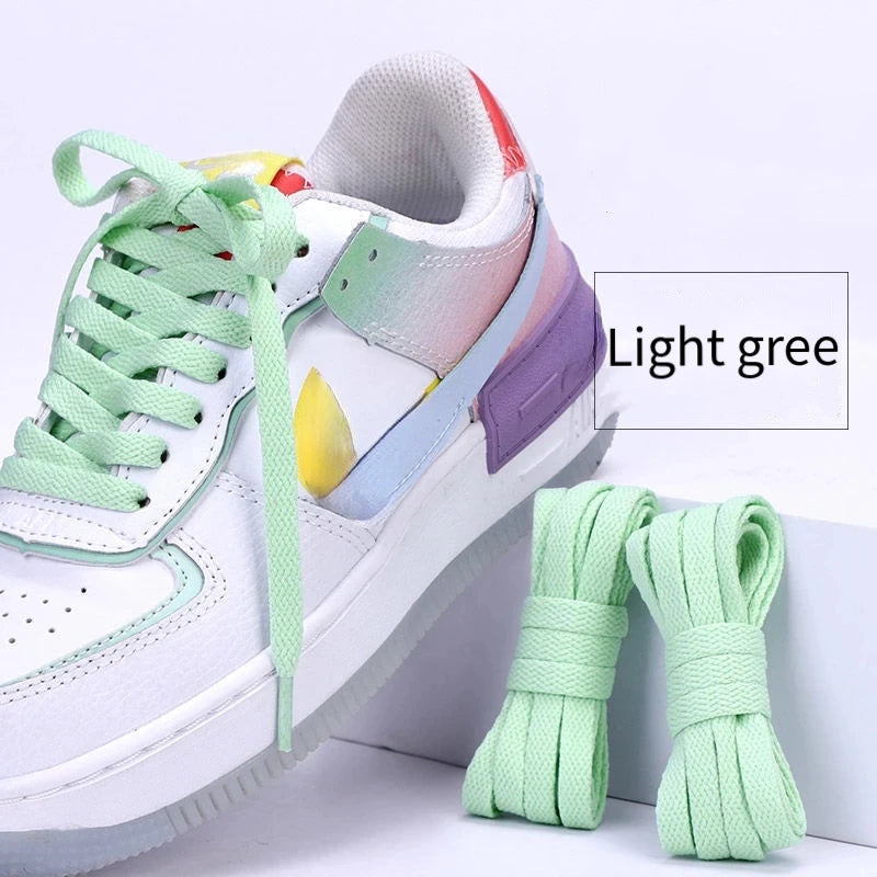 1 pair flat shoes Solid color shoelaces Canvas shoes sports and leisure shoelaces length 100/120/140/160/180cm Shoe accessories