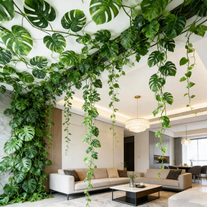 172cm Persian Fern Hanging Artificial Plant Turtle Leaf Vines for Christmas Autumn Garden Wedding Party Wall Balcony Decor