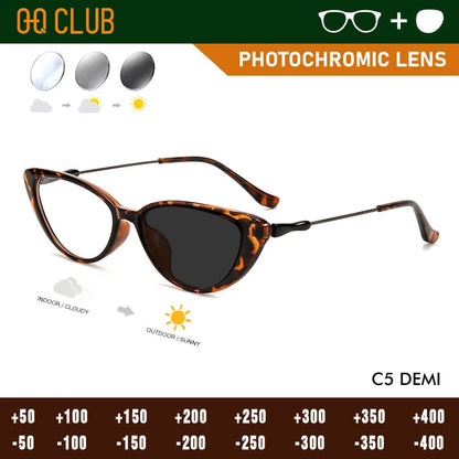 O-Q CLUB Women's Grade Glasses Men Optical Lenses Transparent Eyepieces for Reading Lunettes Myopia Eyeglasses Photochromic Lens