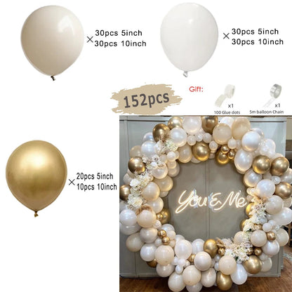 Beige Cream White Boho Balloon Garland Arch Kit Sand White Engagement Wedding Birthday Party Baby Shower Decoration Balloons