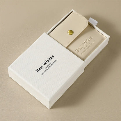 Elegant PU Leather Jewelry Organizer Case Snap Bag Set Closure for Necklaces Bracelets Earrings Storage Bags Gift Packaging Box