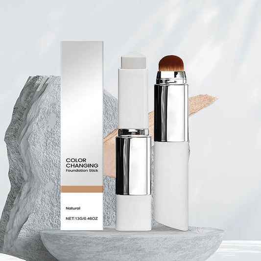 2-in-1 Color-changing Foundation Stick Changing Foundation Stick Brightens Concealer Stick Makeup Brightening Makeup Tool