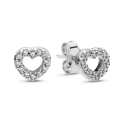 TOGORY Newest Rose Gold Brand Stud Earrings For Ladies Women Crown Love Round Earrings Jewellery Birthday Gift Special Offer