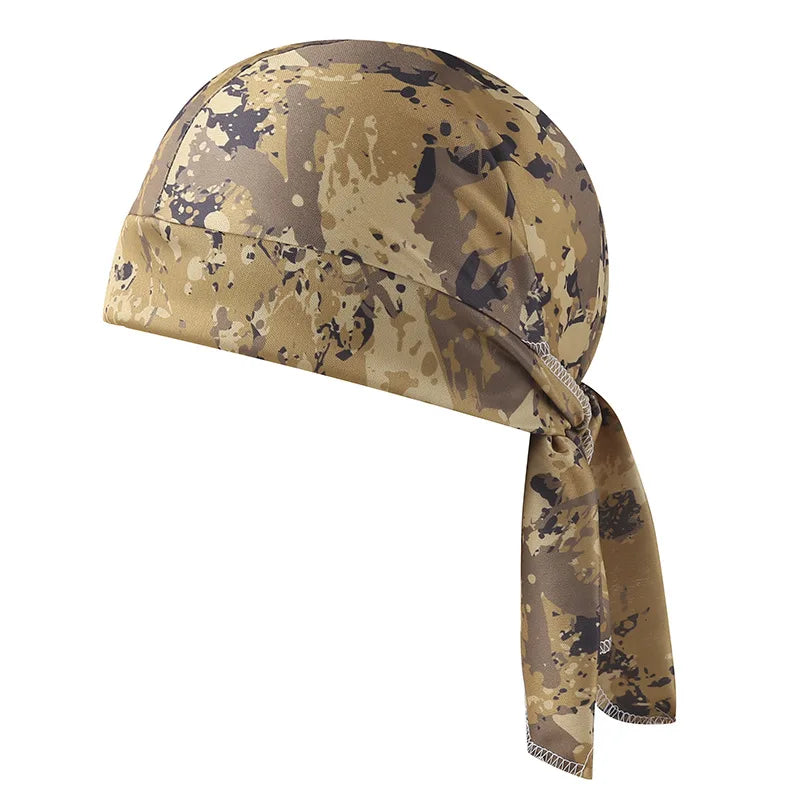 Camouflage Headband Handkerchief Head Man Pirate Hat Cycling Hood Sun Protection Sport Breathable Printed Headscarf Bandana