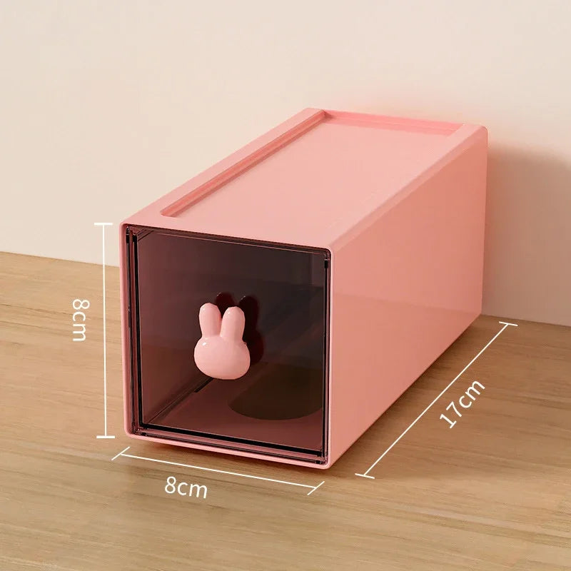 Desk Stationery Storage Box For School Office Desk Organizer With Rabbit Drawer Sundry Storage Rack For School Office Stationery