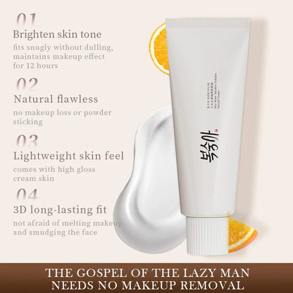 Korean Rice Extract Cream Spf50+ Hydrate Moisturizing Improve Dullness Even Out Brighten Skin Tone Last Light-feeling Concealer