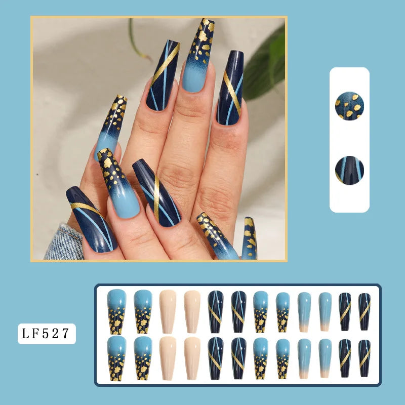 Luxury Designed Reusable Pink Nude False Nails Short Custom Acrylic Press On Nails Artificial Nails With Glue For Woman And Girl