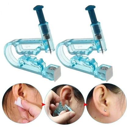 1Pcs Disposable Safe Painless Ear Piercing Tool, Healthy Sterile Punctur Kit Earring Studs Nose Rings Piercing Gun Set