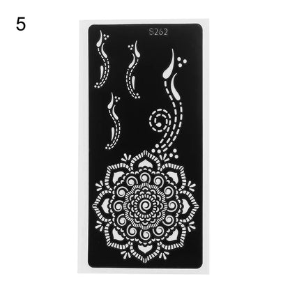 2025 New Professional Henna Stencil Temporary Hand Tattoo Body Art Sticker Template Wedding Tool Flower Tattoo Stencil