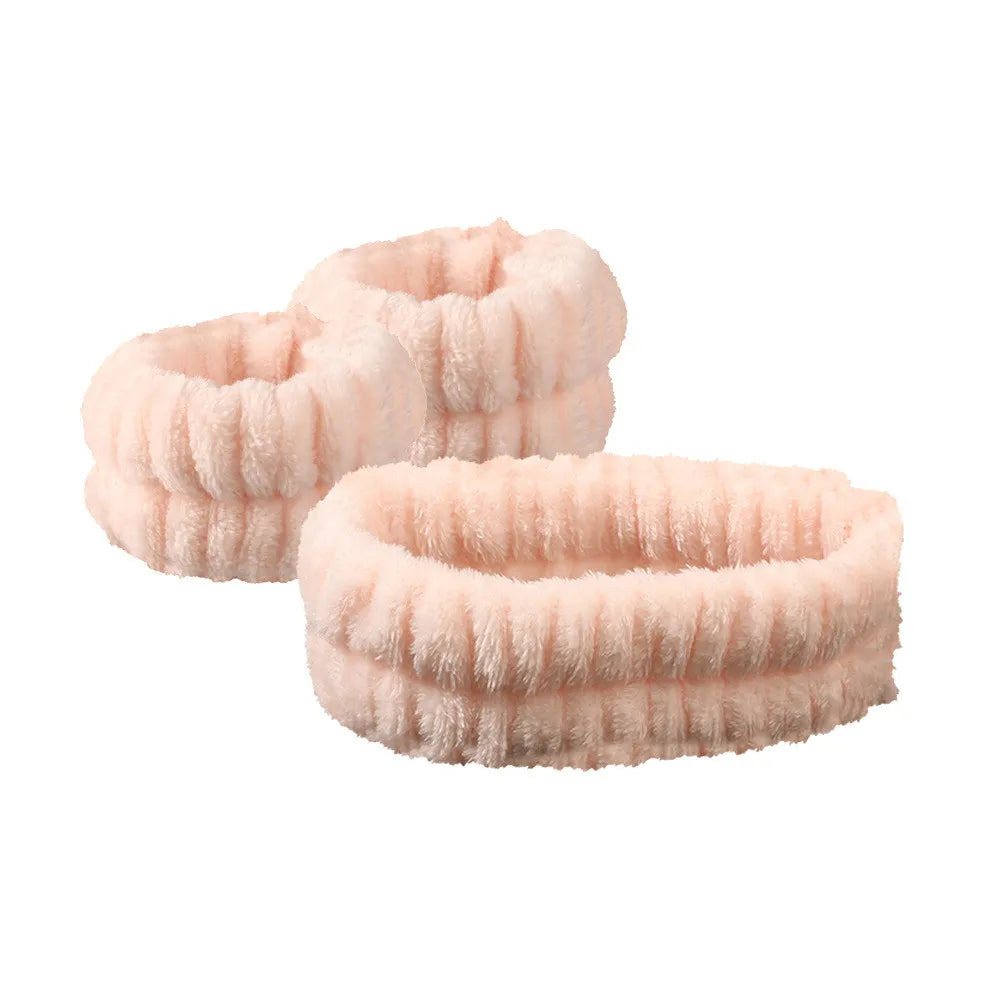 Wash Face Wristband Set Headbands Spa Bathroom Accessories Set Water Absorption Waterproof Wristbands Women Girls Sweatbands