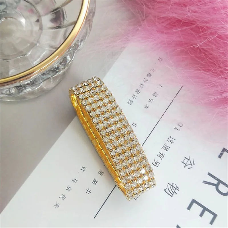 Luxury Crystal CZ Tennis Bracelet Wedding Bracelet For Women Gold Silver Color Simple Jewelry Adjustable