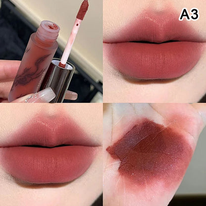 HERORANGE Lip Glaze Waterproof Smoky Red Matte Lipstick Velvet Lip Gloss Non-drying Nude Brown Lips Tint Mud Makeup Cosmetic