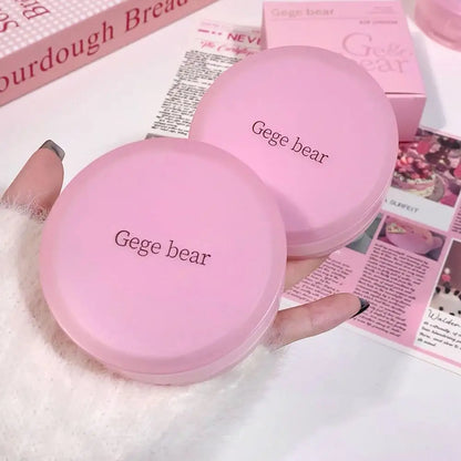 Gege Bear Double Layer Air Cushion Powder Long-Lasting Matte Pink Finish Oil Control And Makeup Fixation Removal Setting Powder