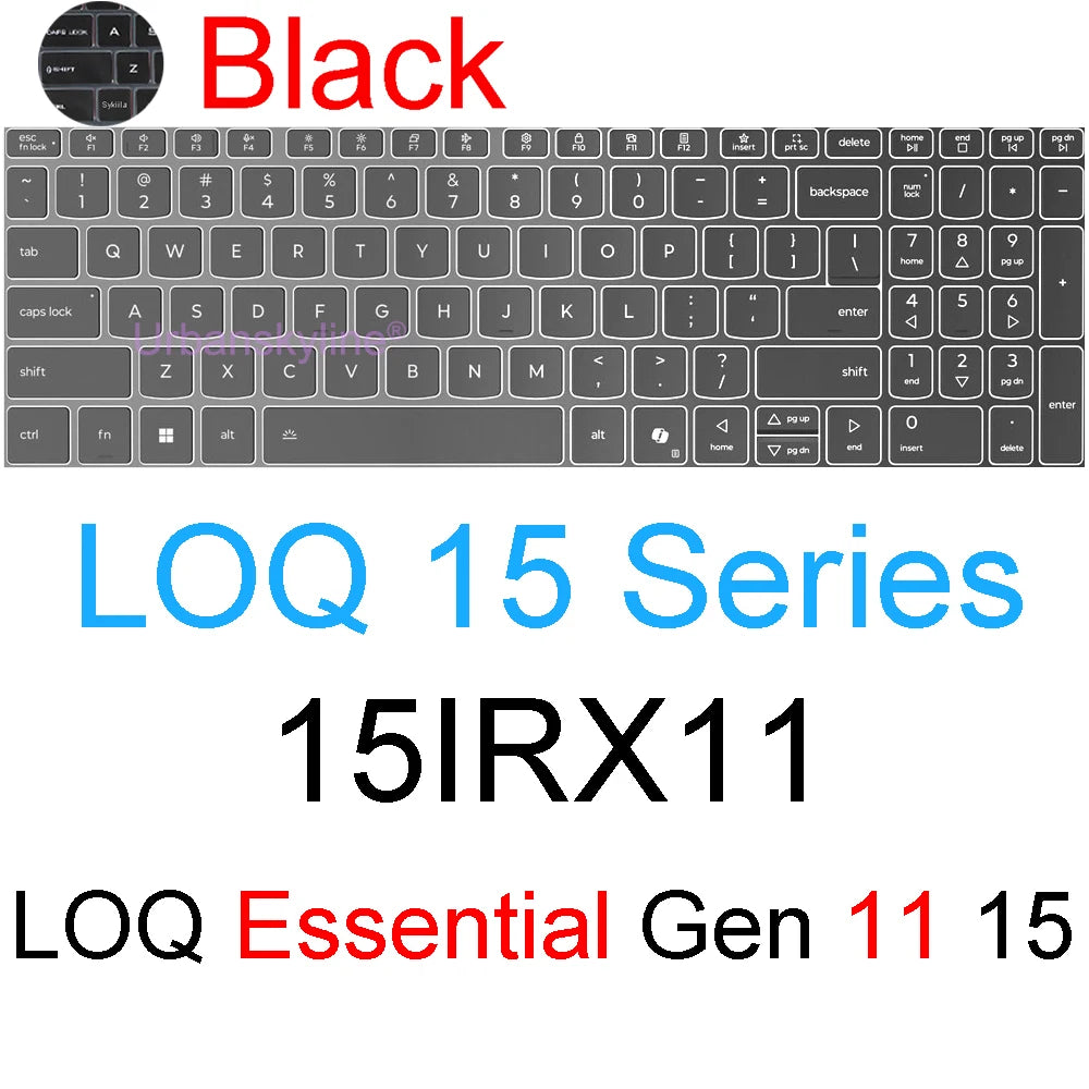 Keyboard Cover for Lenovo LOQ Gaming 15 16 17 15AHP10 15IRX10 17IRX10 15ARP9 15IAX9 15AHP9 11 Silicone Protector Skin Case 15.6
