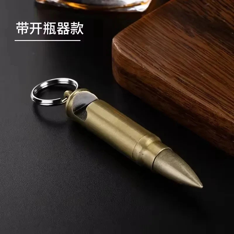 New Gold Bar Design Metal Pendant Lighter Open Flame Smoking Accessory for Outdoor Adventure Small Portable Lighting Tool