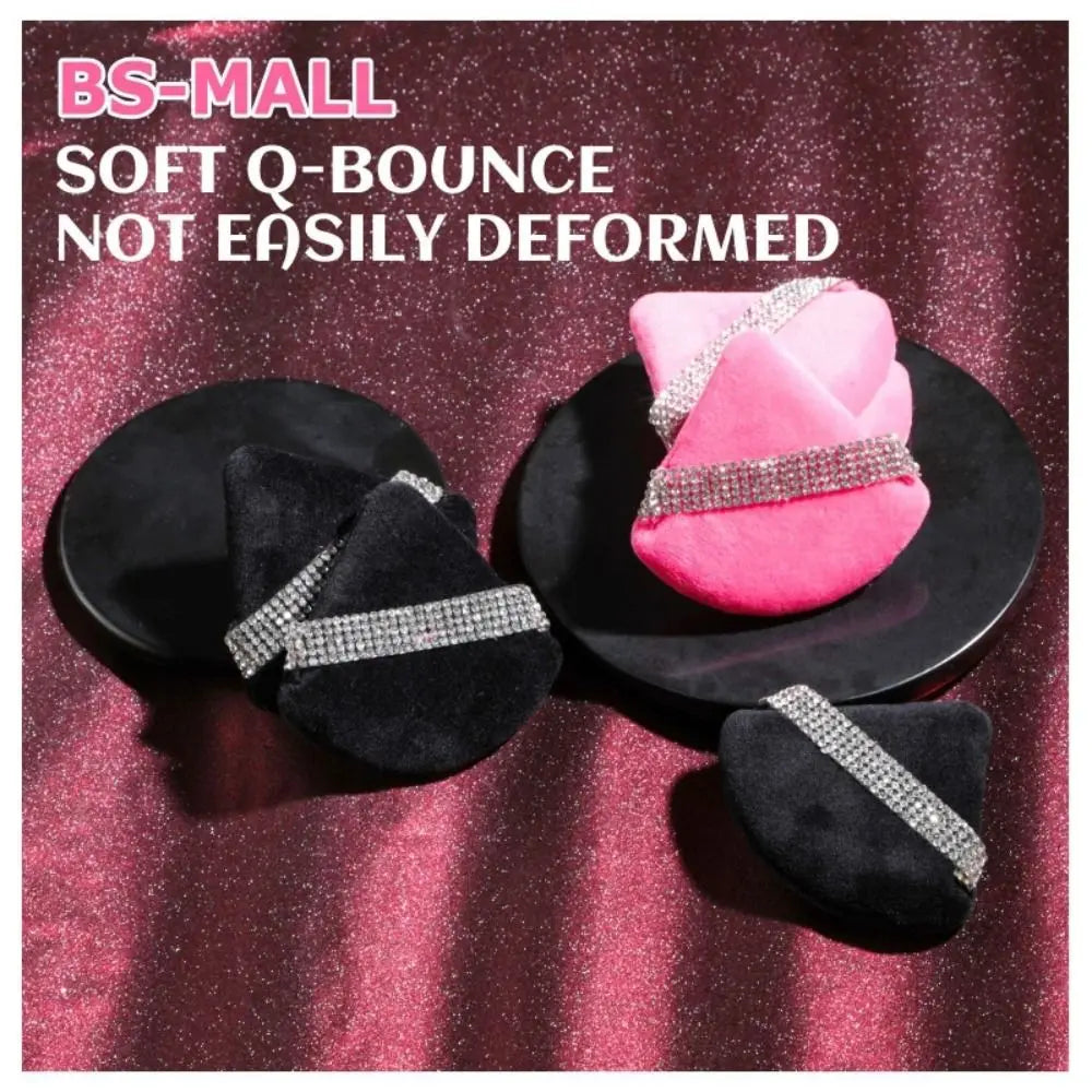 Diamond Triangle Powder Puff Face Makeup Tool Sponge Velvet Soft Smooth Facial Beauty Makeup Sponge Cosmetics Accessories