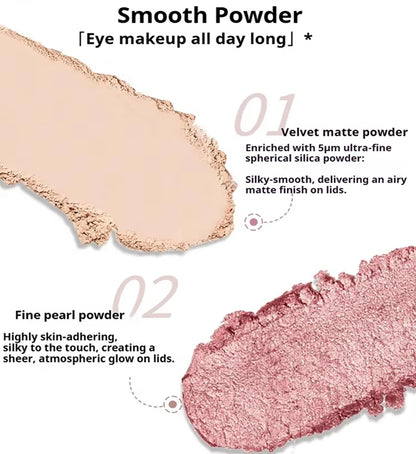 VEECCI Ten Colors Eyeshadow Palette Portable Matte Powder Shimmer Pearlescent Soft Fine Flash Multi-use Natural Eye Makeup