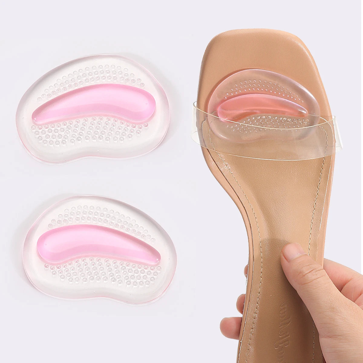 Thickened Half A yard Pad High Heels Insole Forefoot Pad Silicone Forefoot Pad Ladies Sandal Anti-skid Pad Anti-pain