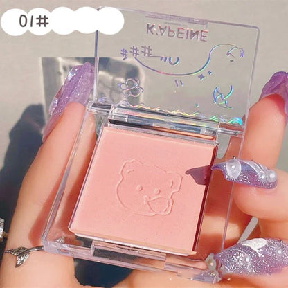 Girl Blush Peach Cream Makeup Blusher Palette Cheek Contour Pink Waterproof Cosmetic Beauty Powder Soft Smooth New Makeup Rouge