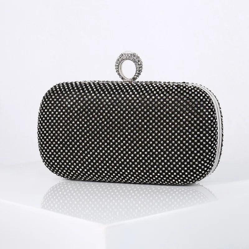 Gold Crossbody Bag Diamond Clutch Evening Purse for Women Designer Luxury Handbags 2023 Trending Brand Shoulder Female Bag