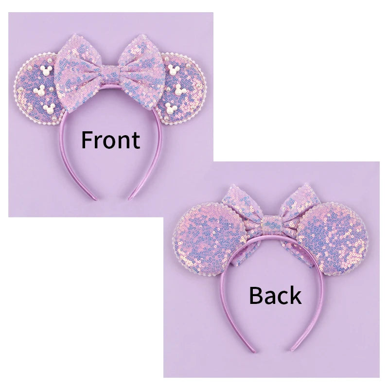 New Trendy Mouse Ears Headband Mickey 3.3"Velvet For Girls Soft Bow Hairband Halloween Festival Party Trip DIY Hair Accessories