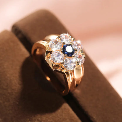 Ladies Luxury Oversized Zircon Ring Exquisite Gorgeous Fashion Wedding Preferred Jewelry 925 Silver Girl Jewelry Moissanite Ring