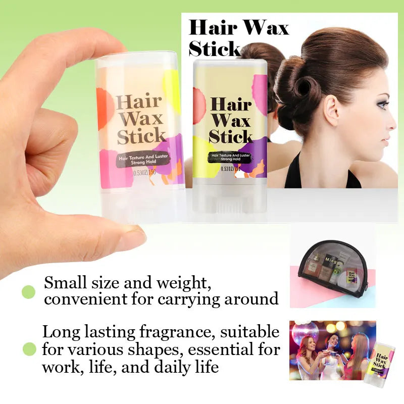 Hair Wax Stick For Laying Down Fly Always 1Pcs 15G Hair Pomade Stick Long-Lasting Hair Styling Wax Stick Easy To Use Tiktok Hot