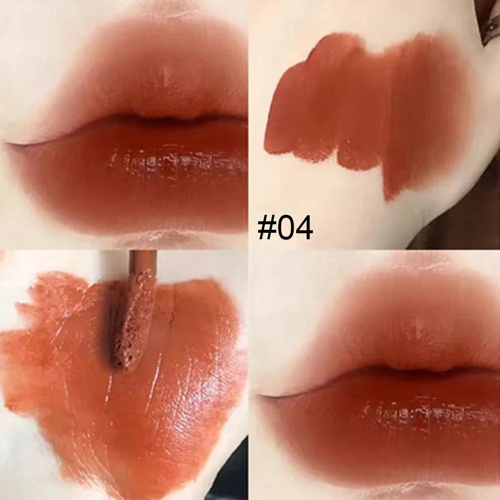New Milk Tube Mirror Lip Glaze Water Light Glass Lip Gloss Pink Bean Paste Mirror Lipstick Moisturizing Sexy Red Lip Tint Makeup