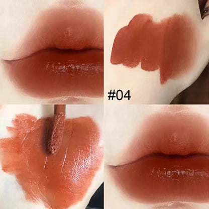 New Milk Tube Mirror Lip Glaze Water Light Glass Lip Gloss Pink Bean Paste Mirror Lipstick Moisturizing Sexy Red Lip Tint Makeup