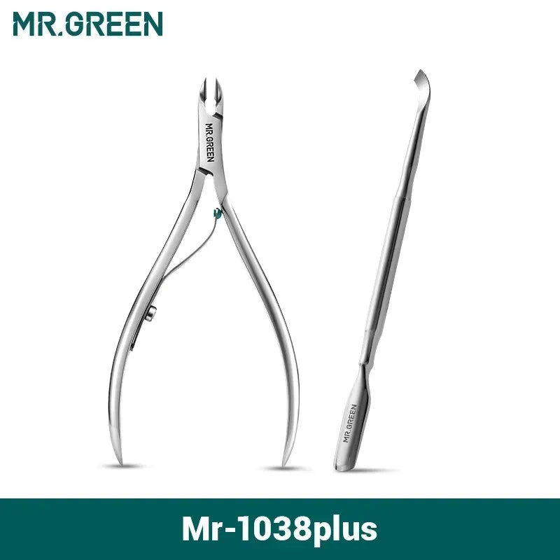 MR.GREEN Nail Cuticle Nipper Manicure Scissors Stainless Steel Dead Skin Remover Pusher Tool Trimmer