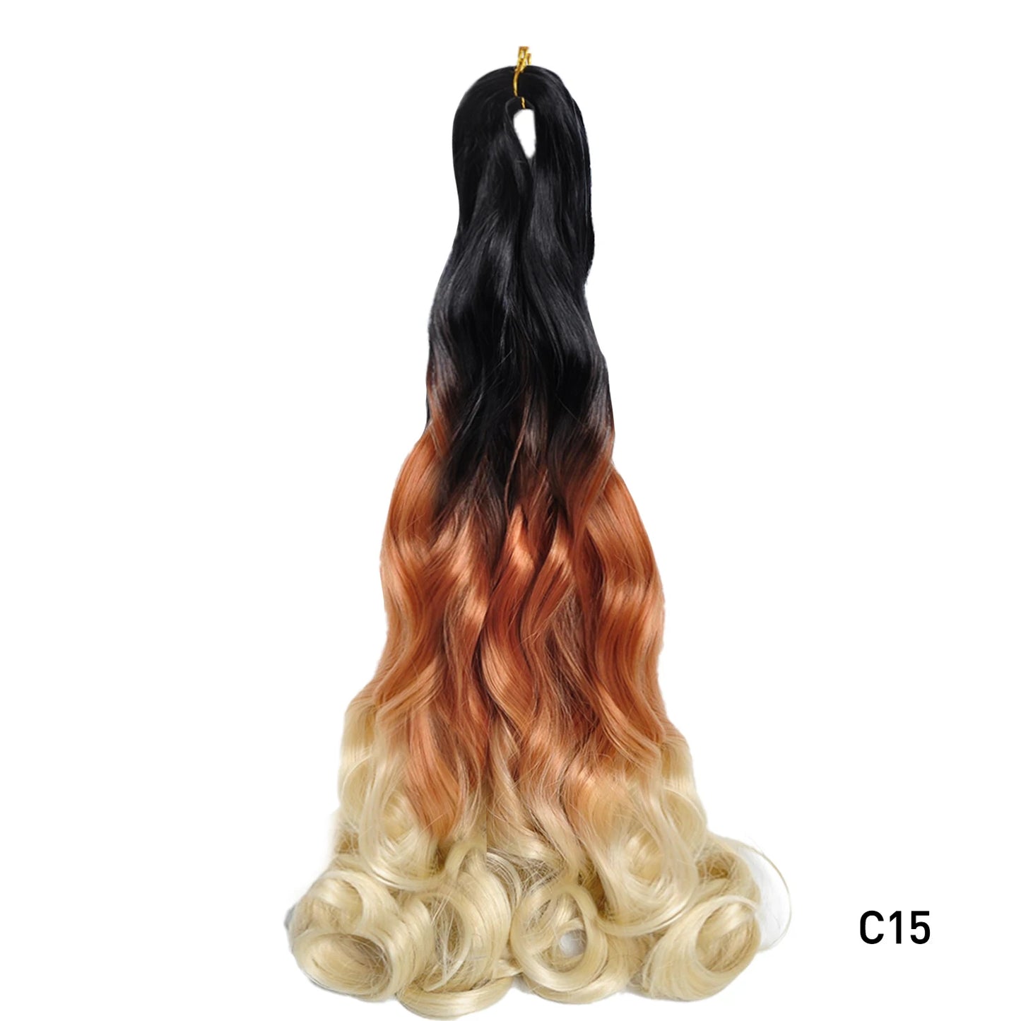 Loose Wave Spiral Curl Braids Synthetic Hair French Curls Braiding Hair Extensions High Temperature Ombre Pre Stretched Hair