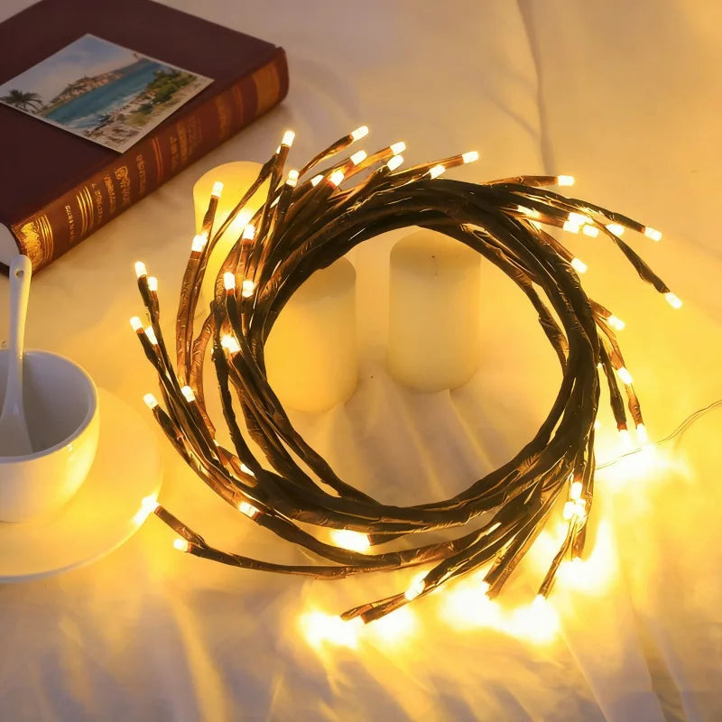 Cherry LED Tree Branch Lights 8 Modes USB Powered Cherry Blossom Branch Decoration Night Lights for Indoor Home Walls and Doors