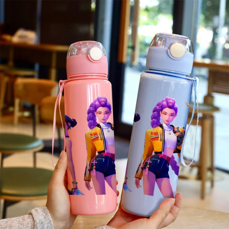 3D Printed Kpop Demon Hunters Cartoon Water Bottle –Portable Fashion Cup-700ML Milk Juice Cup Drinking for Outdoor Travel