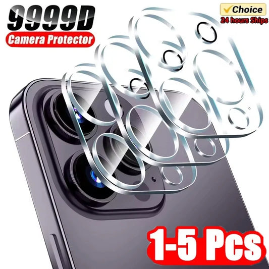 Full Cover Protective Glass 1-5Pcs For iPhone 15 11 12 13 Pro XS Max Camera Protector For iPhone 11ProMax 12 13 Mini 14 Pro Max