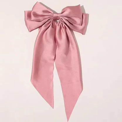 Retro Exaggerate Large Long Tassel Bow Headwear Hair Clip for Women Girl Cute Sweet Spring Clip Hair Accessories Gift Wholesale