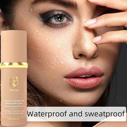 4-in-1 Foundation Liquid SPF 50+ Full Coverage Concealer Long-Lasting Waterproof Professional Conceal Dark Circle Face Makeup