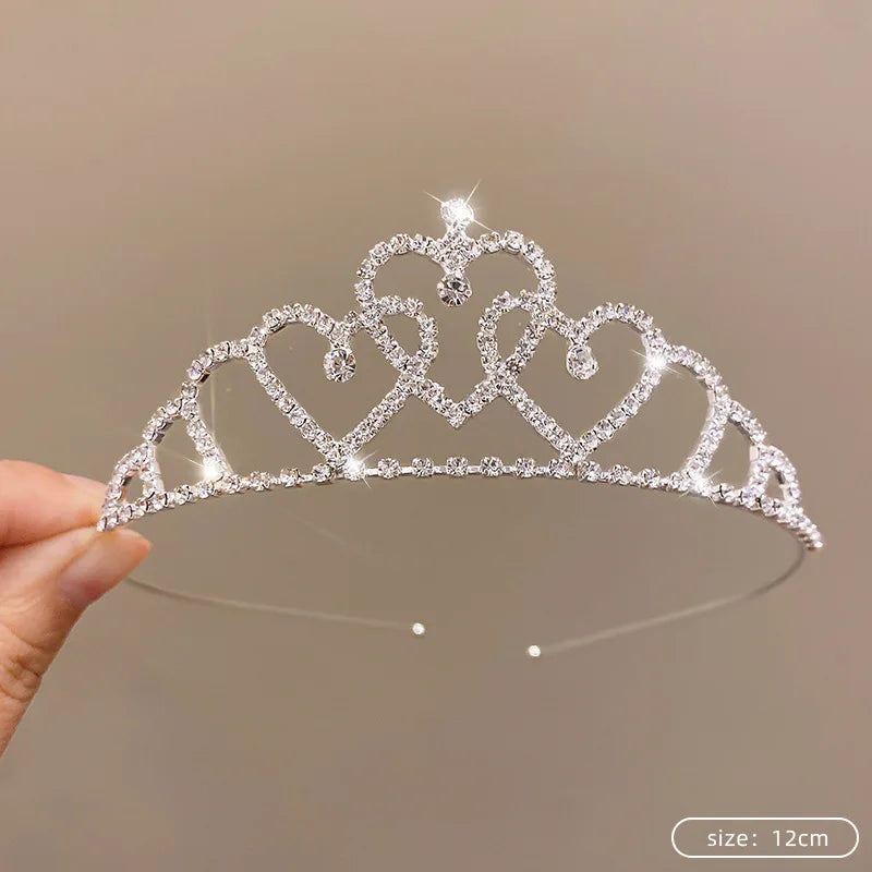 Silver Color Crystal Tiaras and Crowns Rhinestone Prom Diadem Crown Tiara for Women Bride Bridal Wedding Hair AccessoriesJewelry