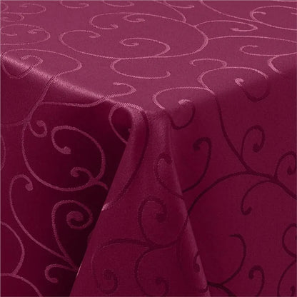 Homaxy Washable Rectangular Tablecloths Kitchen Resturant Easy Care Table Cloths Scratch-Resistant Polyester Damask Table Cloths