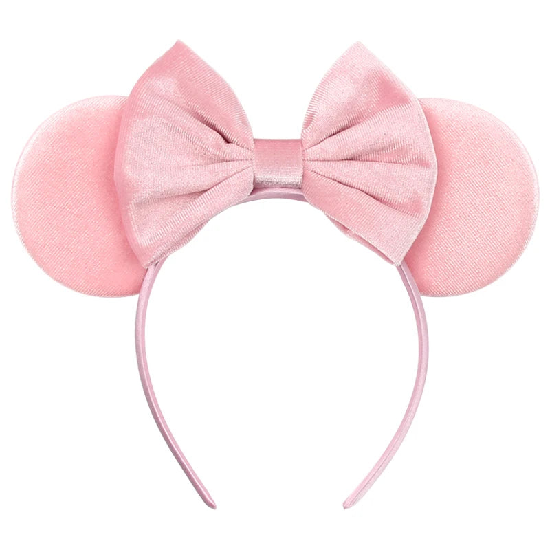 New Trendy Mouse Ears Headband Mickey 3.3"Velvet For Girls Soft Bow Hairband Halloween Festival Party Trip DIY Hair Accessories