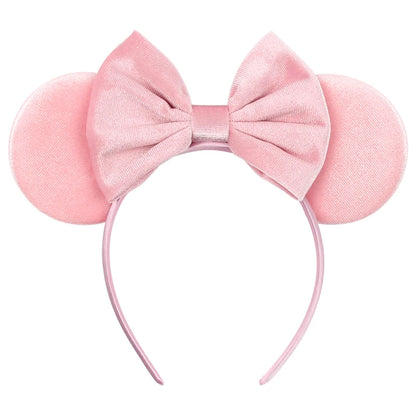 New Trendy Mouse Ears Headband Mickey 3.3"Velvet For Girls Soft Bow Hairband Halloween Festival Party Trip DIY Hair Accessories