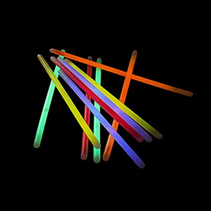100pcs Party Light Glow Stick Supply Necklace Bracelets Wedding Bar Light Stick for Festive Concert Party Logo Printing