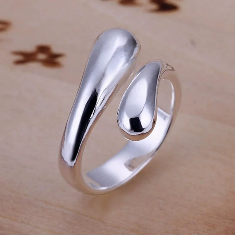 925 Sterling Silver Open Finger Rings For Women Fashion Multilayers Lines Geometric Charm Rings Handmade Exquisite Party Jewelry